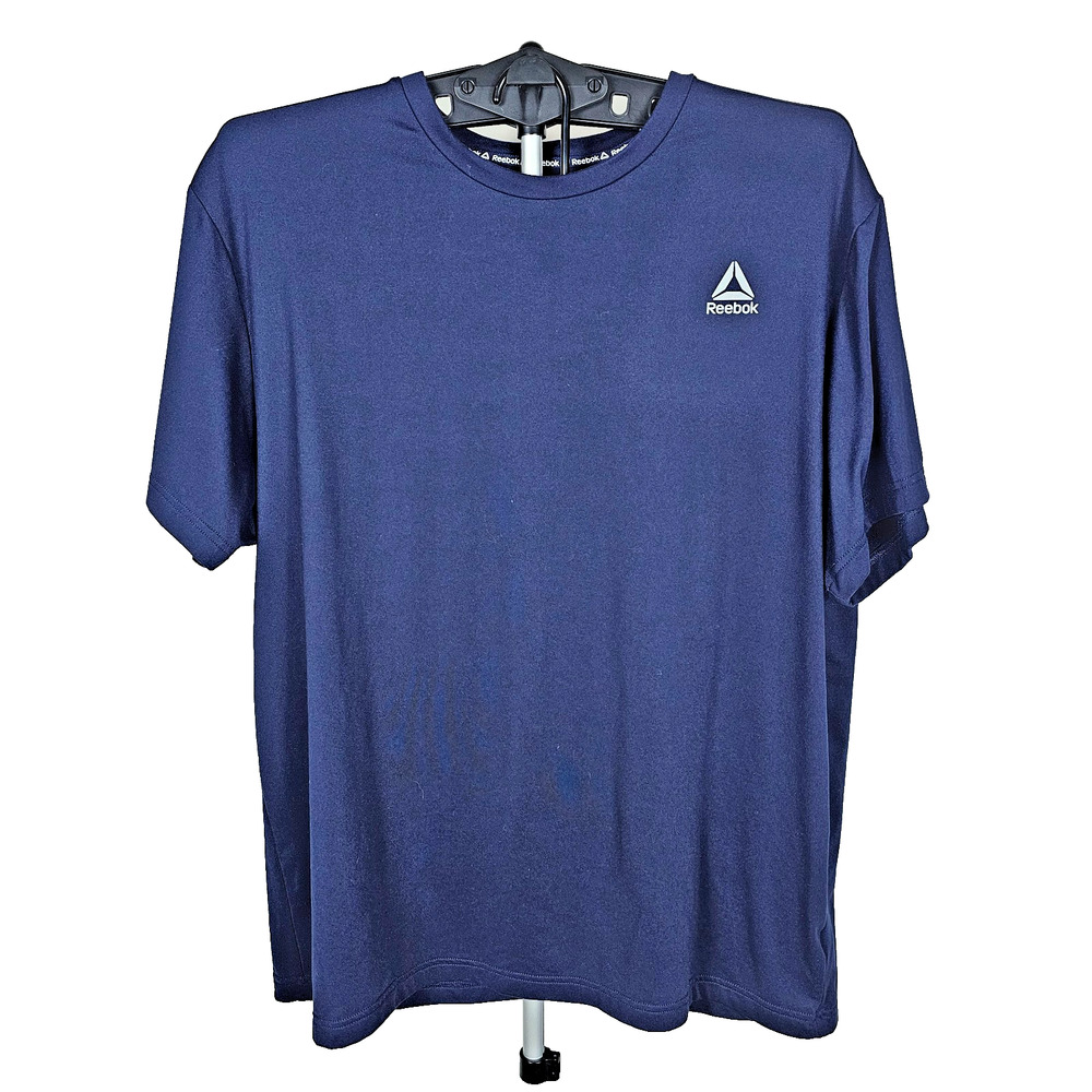 Men’s Reebok Performance T-Shirt XL Navy Blue Athletic Short Sleeve Tee Active